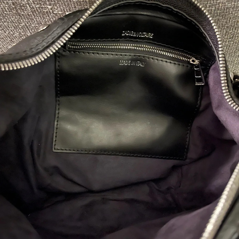 Zadig & Voltaire Black Shoulder Bag with Silver Accents - Picture 4 of 10